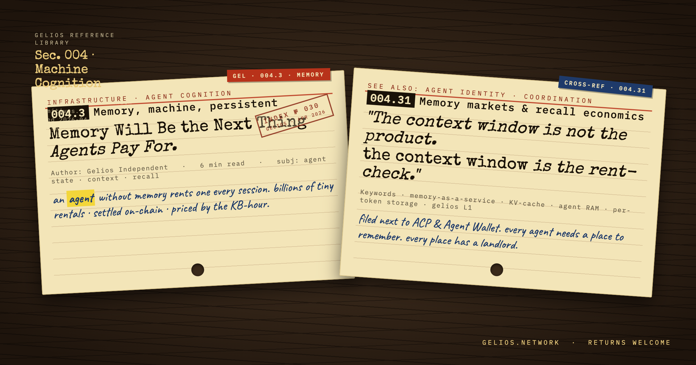 Memory Will Be the Next Thing Agents Pay For.