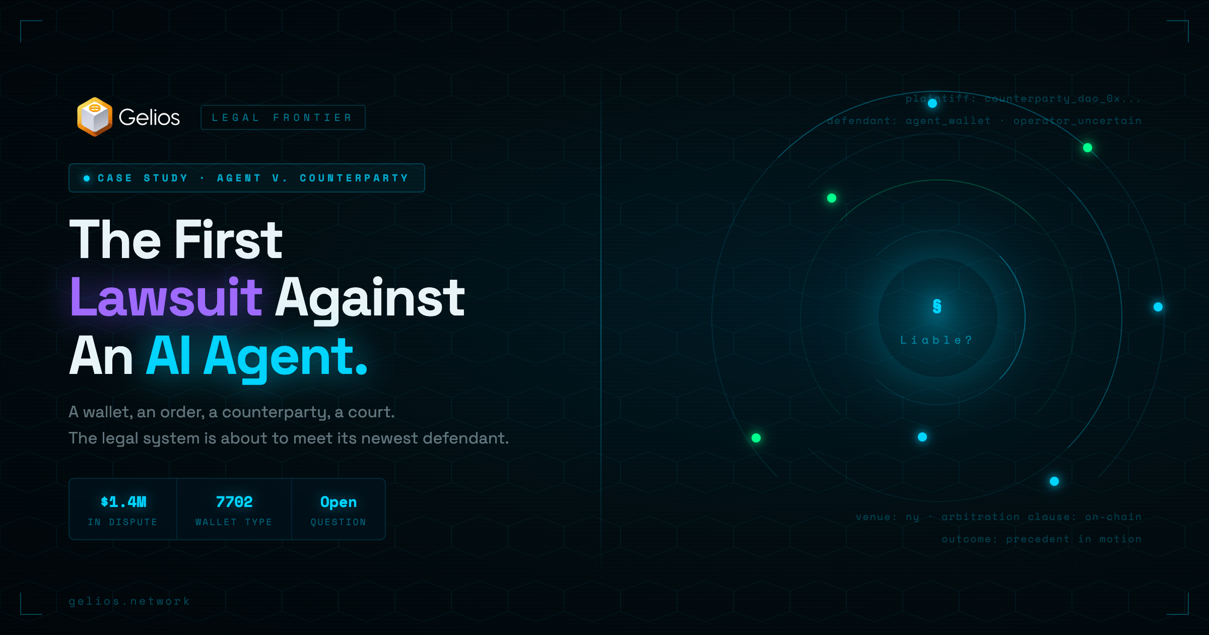 The First Lawsuit Against An AI Agent.