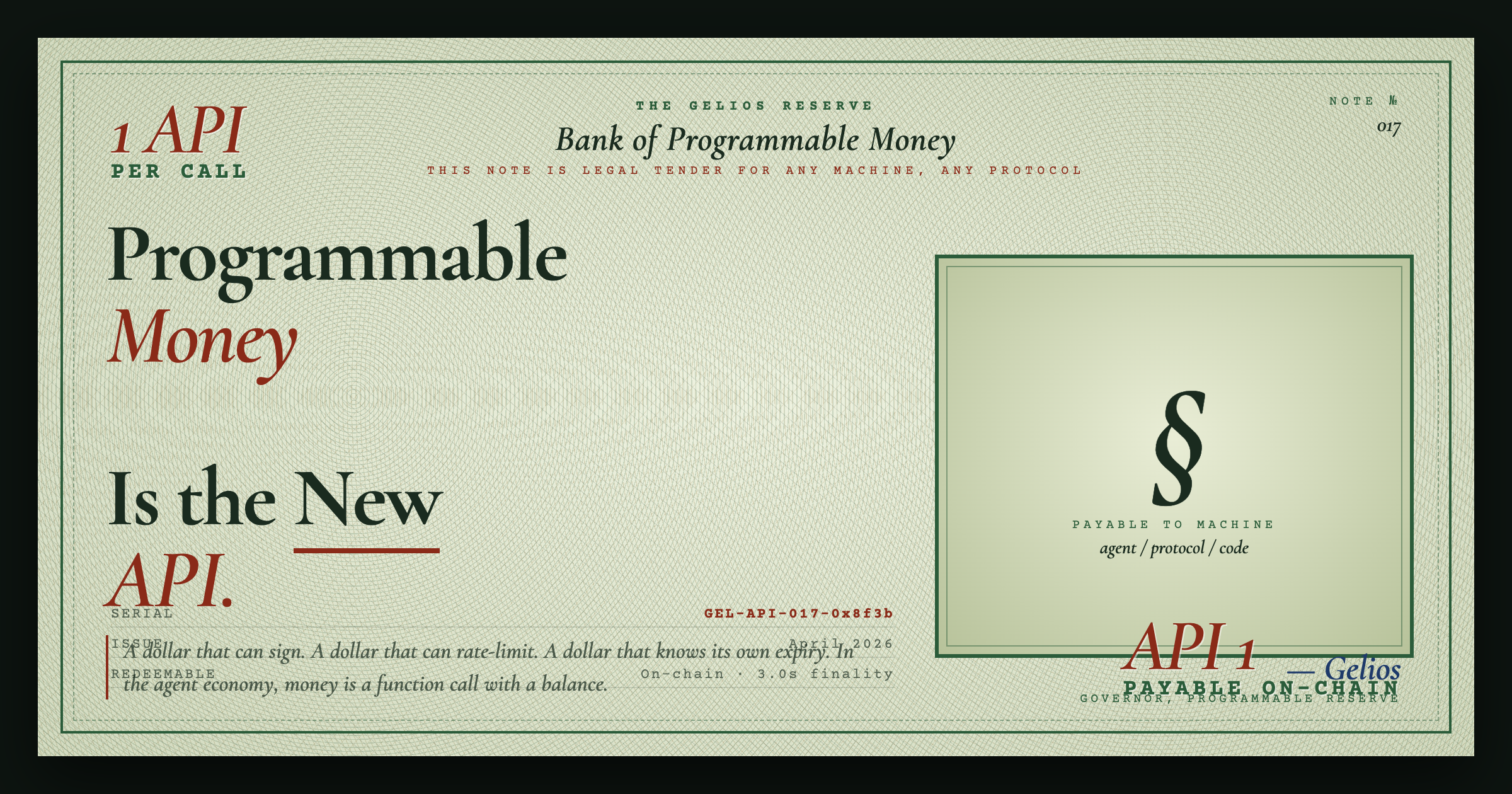 Programmable Money Is the New API.